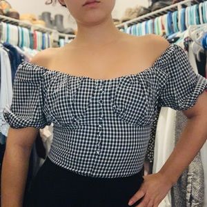 Nasty Gal Gingham Blouse